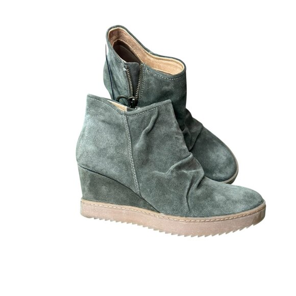 Söfft Suede Wedge Booties | Size 9 | Gray Side-Zip Ankle Boots NWT - Picture 3 of 6